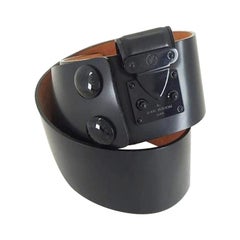 Louis Vuitton Black ( Extremely Rare ) Op Art Runway 219435 Belt