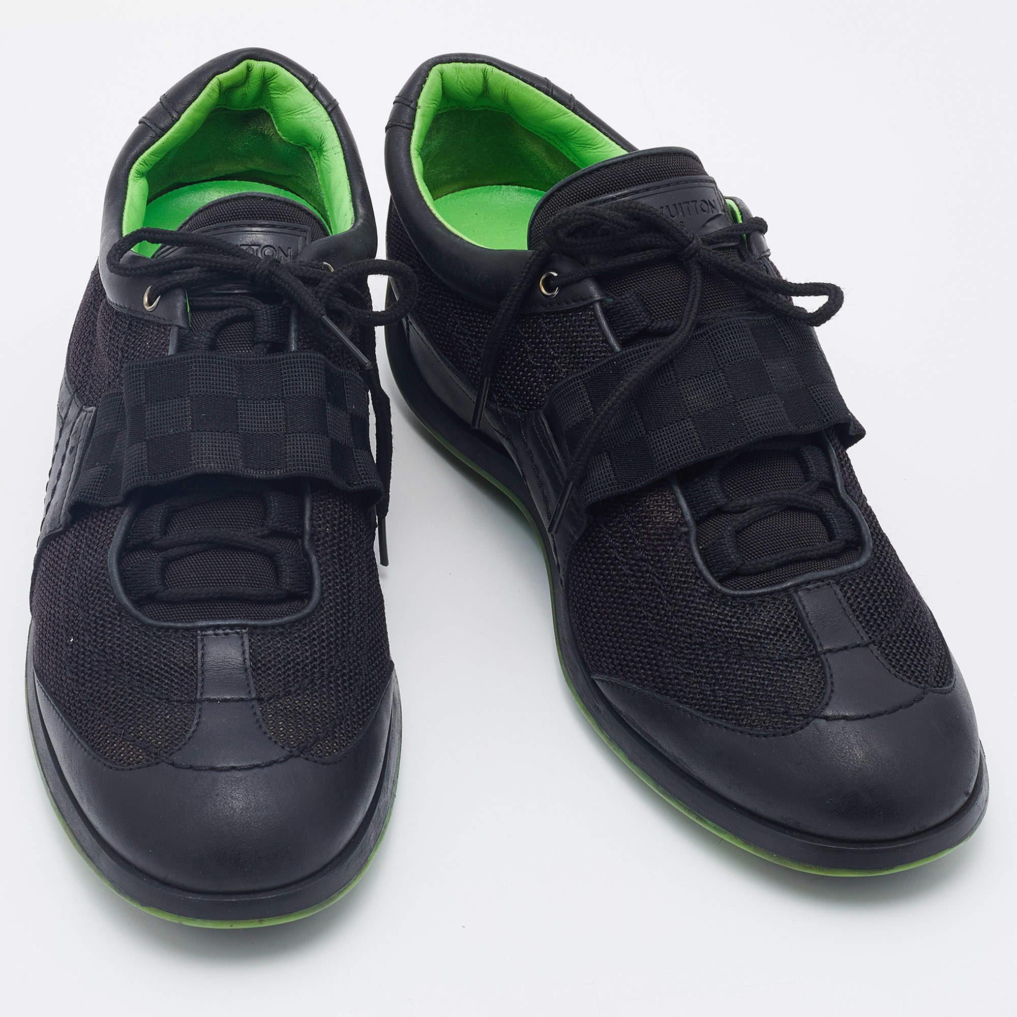An everyday pair you're going to love is this one by Louis Vuitton. These sneakers are sewn in fabric & leather and detailed with green lining, lace-ups, and signature elements.

