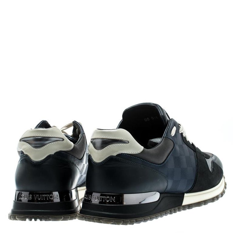 Louis Vuitton Black Fabric And Leather Trim Run Away Lace Up