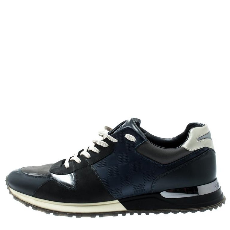 Louis Vuitton Black Fabric And Leather Trim Run Away Lace Up Sneakers ...