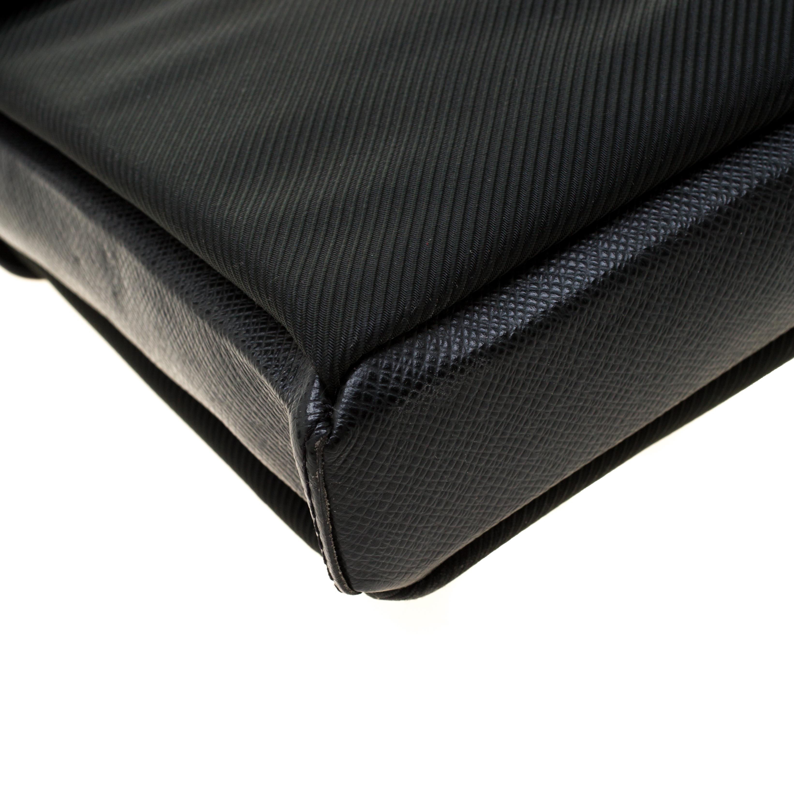Louis Vuitton Black Fabric and Taiga Leather Saratov GM Messenger Bag 6
