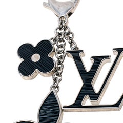 Louis Vuitton Black Fleur d'Epi Key Holder & Bag Charm
