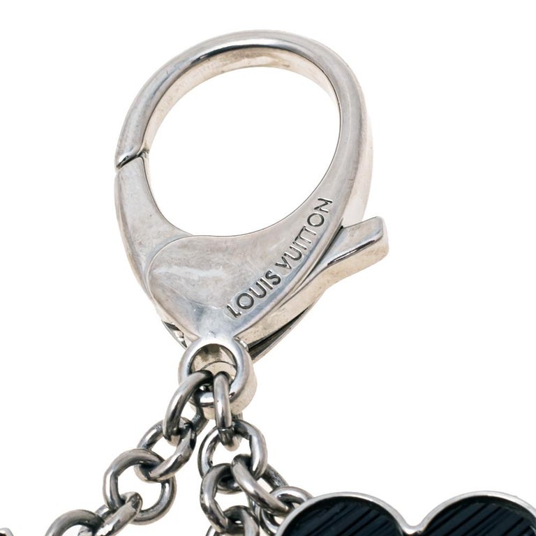 LOUIS VUITTON Acetate/Zamak Chain Fleur De Epi Bag Charm Key Holder, Other