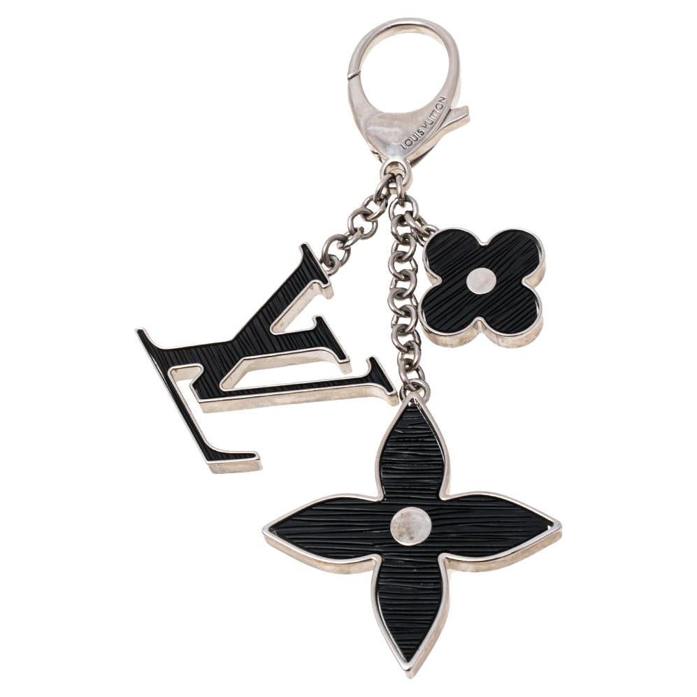 Louis Vuitton Black Fleur d'Epi Key Holder & Bag Charm