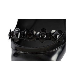 Louis Vuitton Black Fleur Pointed Toe Flat - '10s
