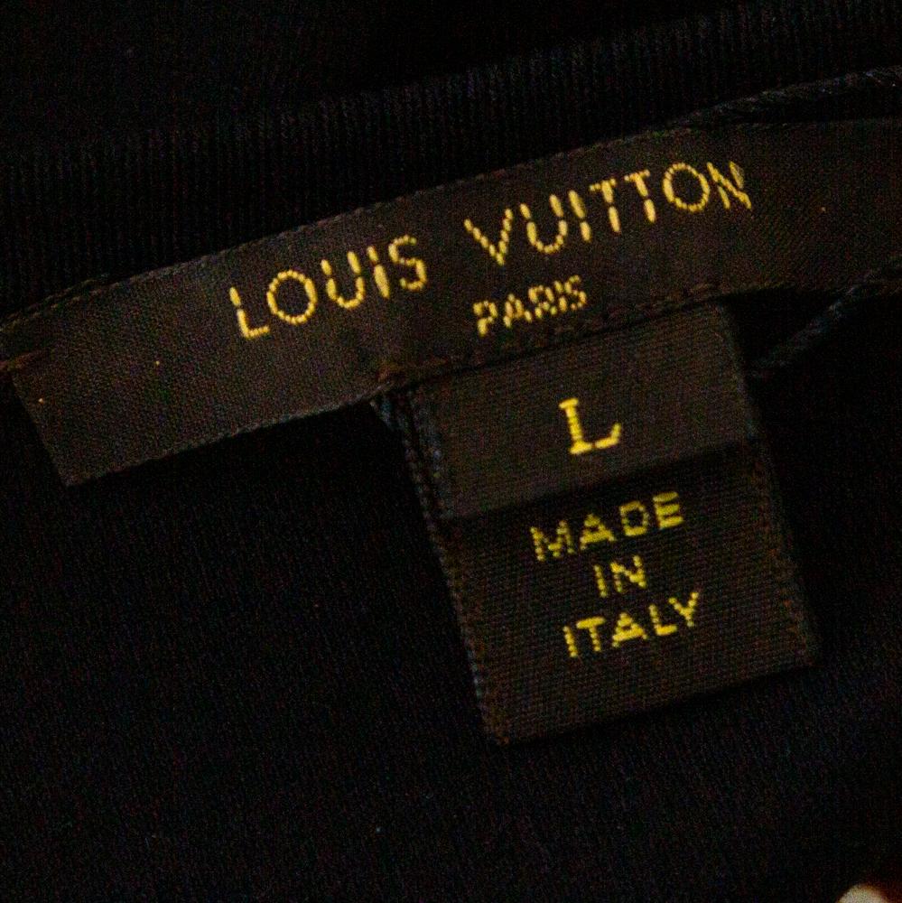 Louis Vuitton Black Floral Print Mini Dress L In Excellent Condition In Dubai, Al Qouz 2
