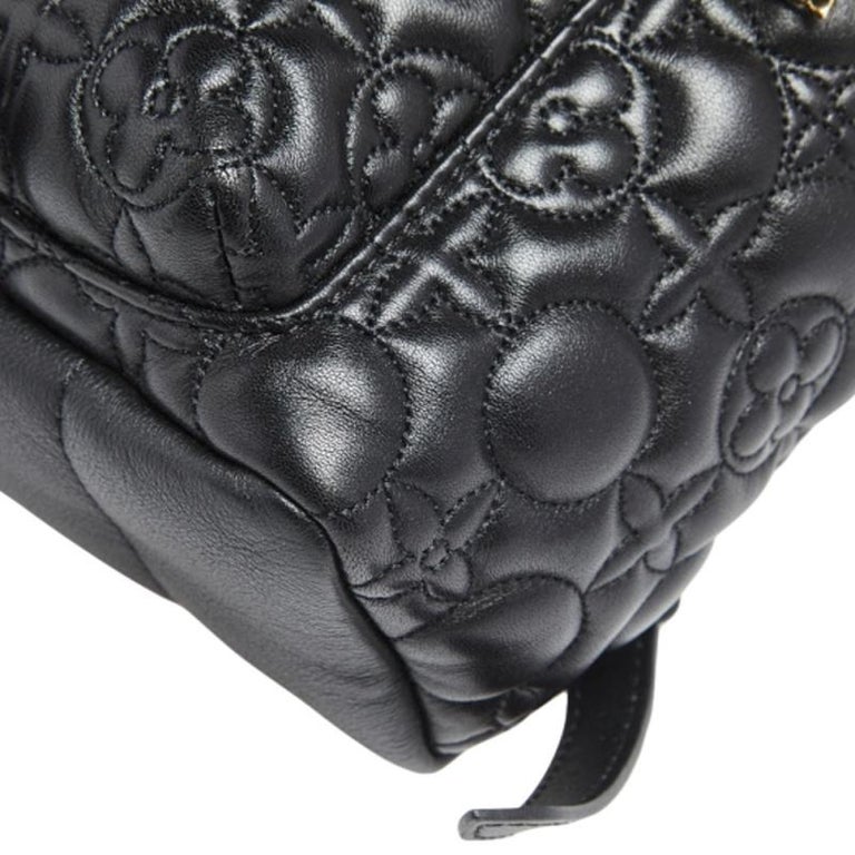 Louis Vuitton Black Flower Malletage Leather Palm Springs PM Backpack at  1stDibs