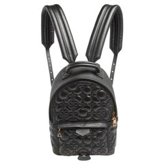 Louis Vuitton Black Flower Malletage Leather Palm Springs PM Backpack