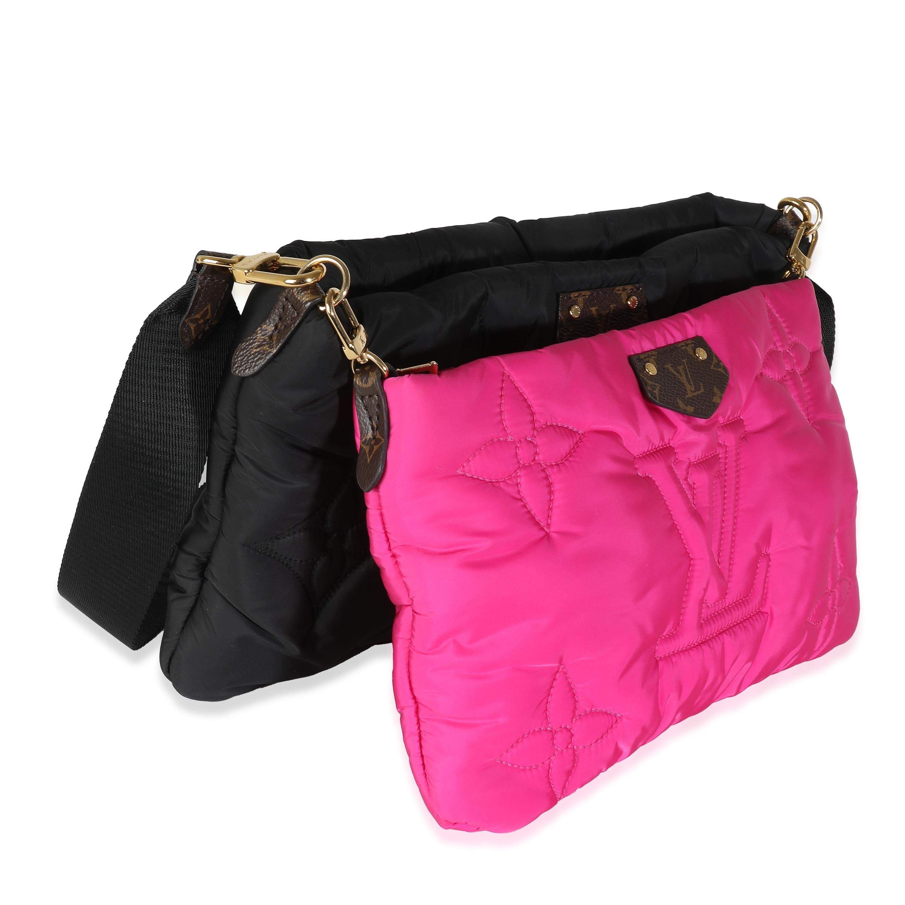 Pink Louis Vuitton Black Fuchsia Econyl Monogram Maxi Multi Pochette Accessories
