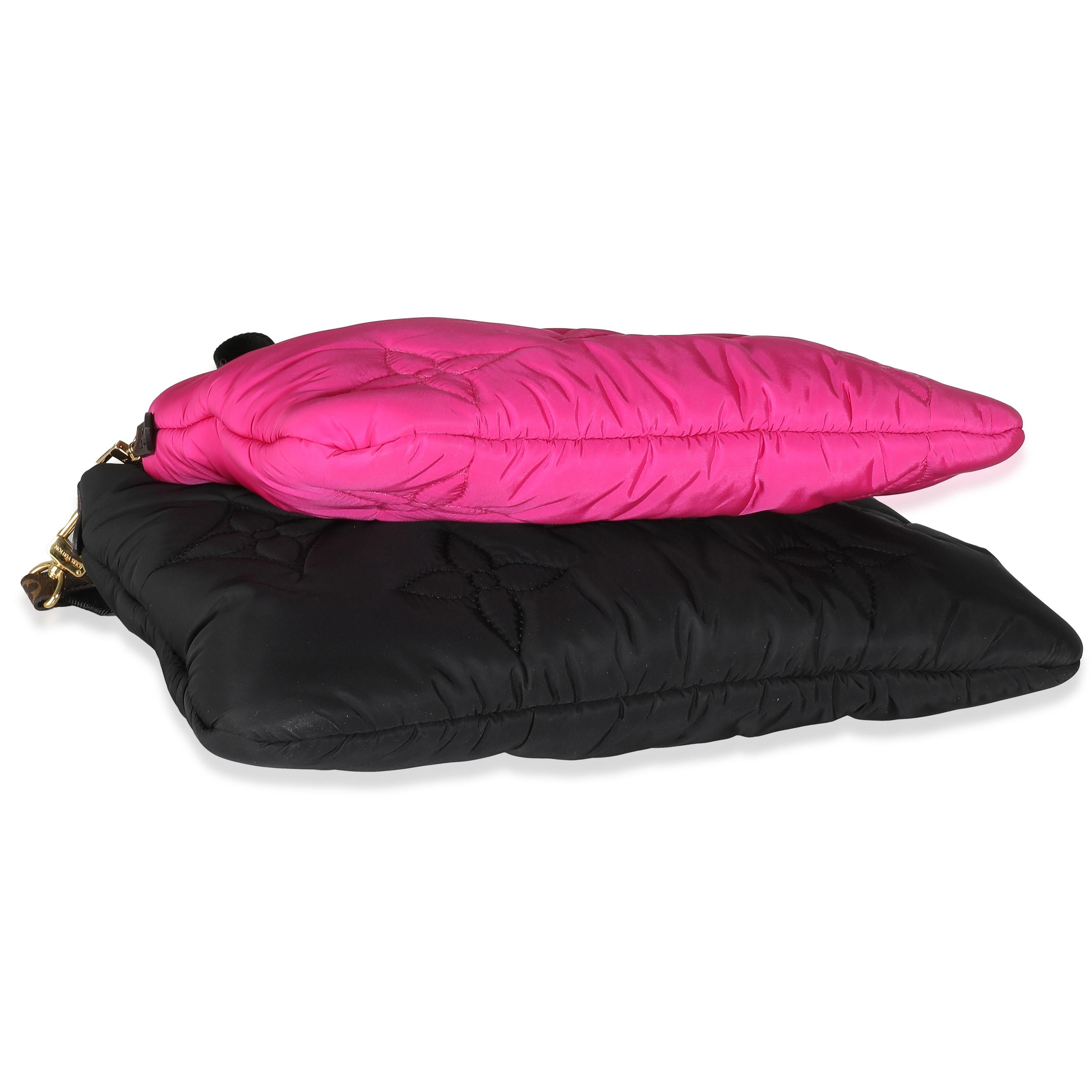 Women's Louis Vuitton Black Fuchsia Econyl Monogram Maxi Multi Pochette Accessories