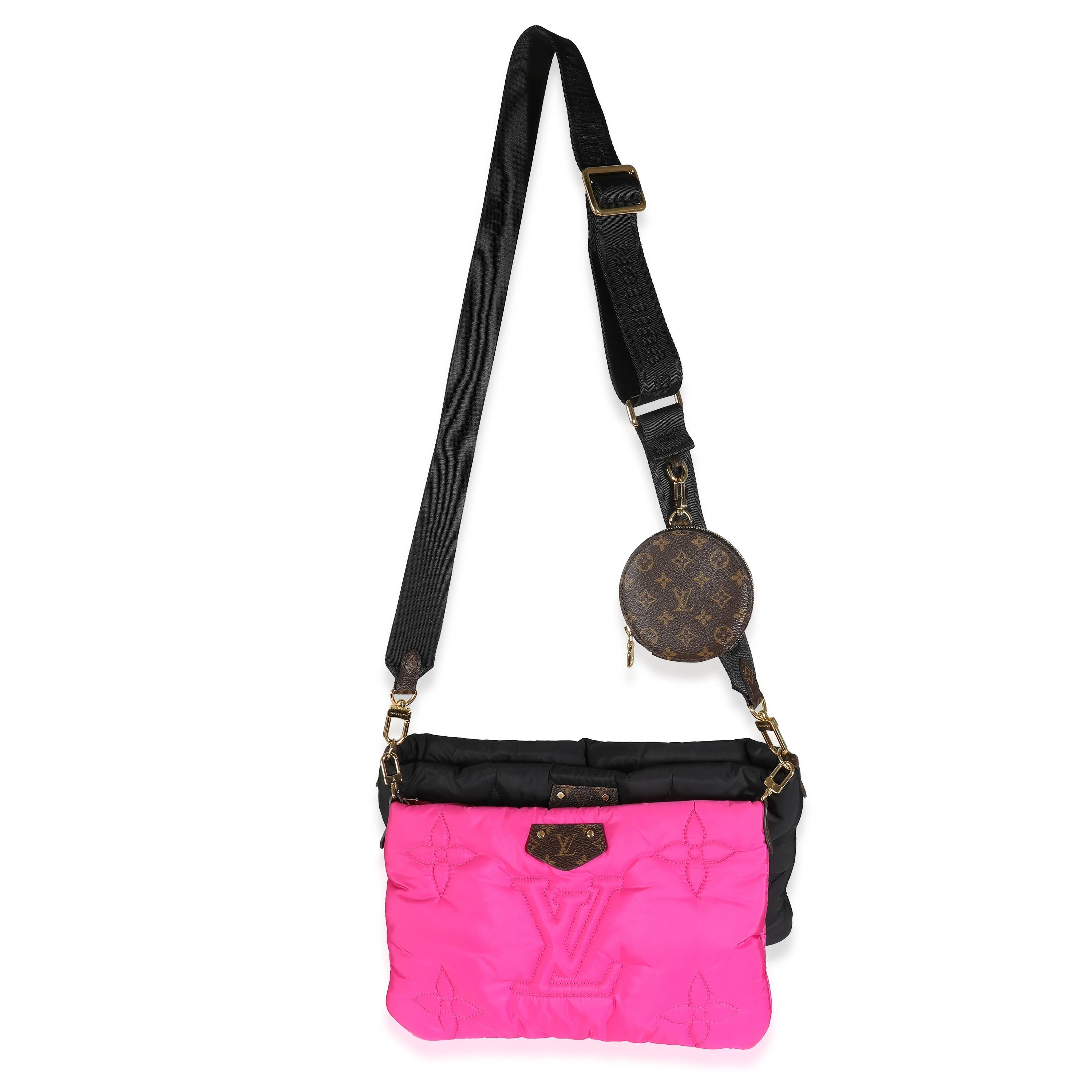 Louis Vuitton Black Fuchsia Econyl Monogram Maxi Multi Pochette Accessories 1