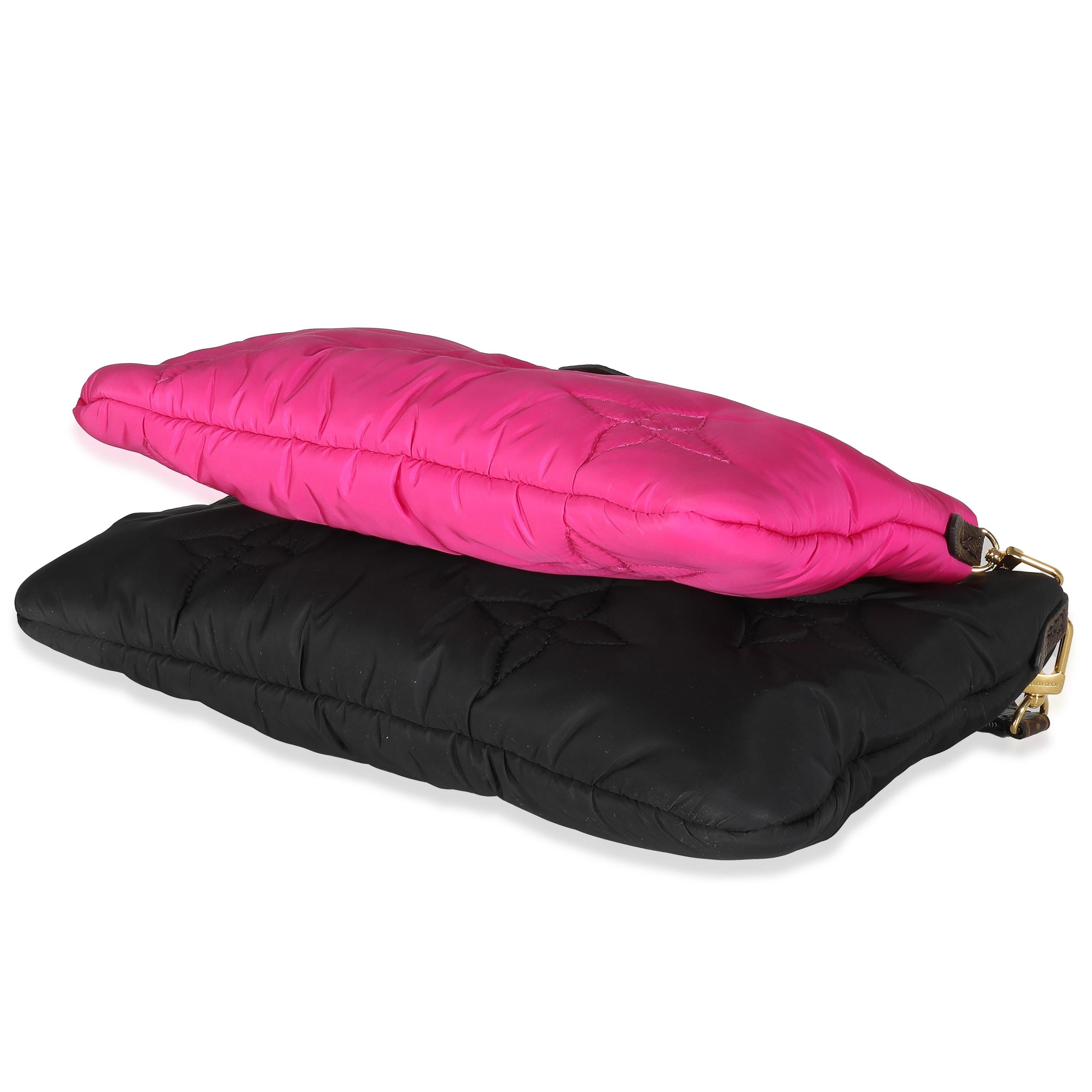 Louis Vuitton Black Fuchsia Econyl Monogram Maxi Multi Pochette Accessories 2
