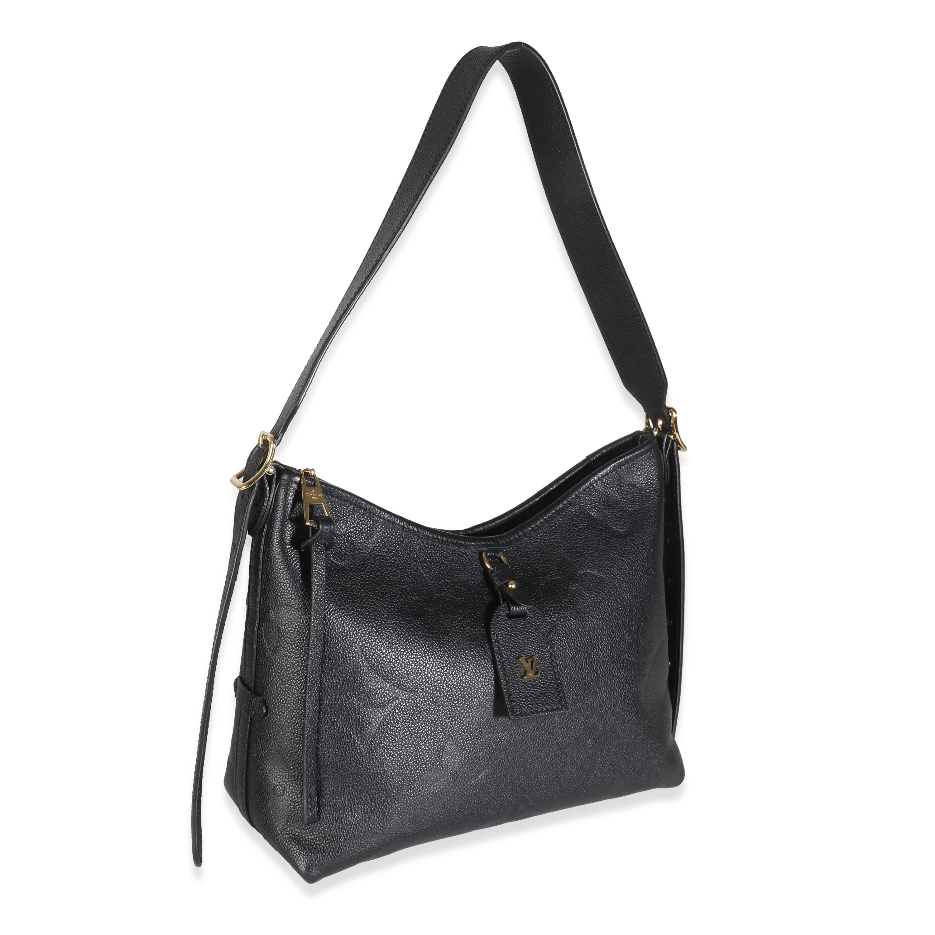 Louis Vuitton Black Giant Monogram Empreinte Carryall PM In Excellent Condition For Sale In New York, NY