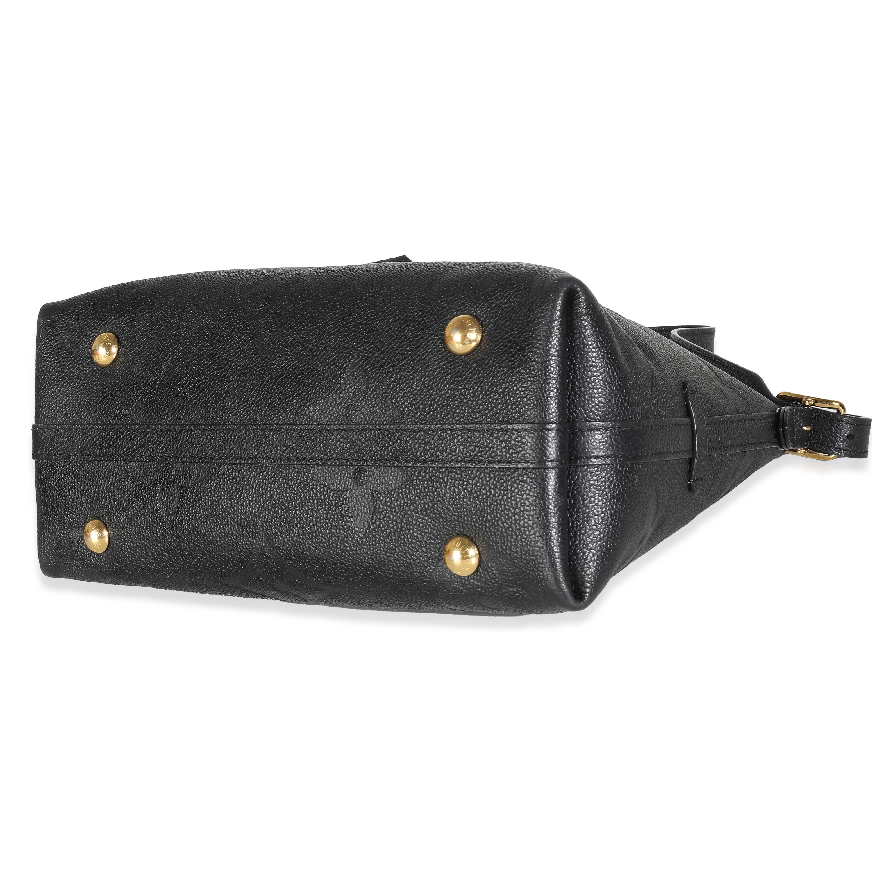 Louis Vuitton Black Giant Monogram Empreinte Carryall PM For Sale 1