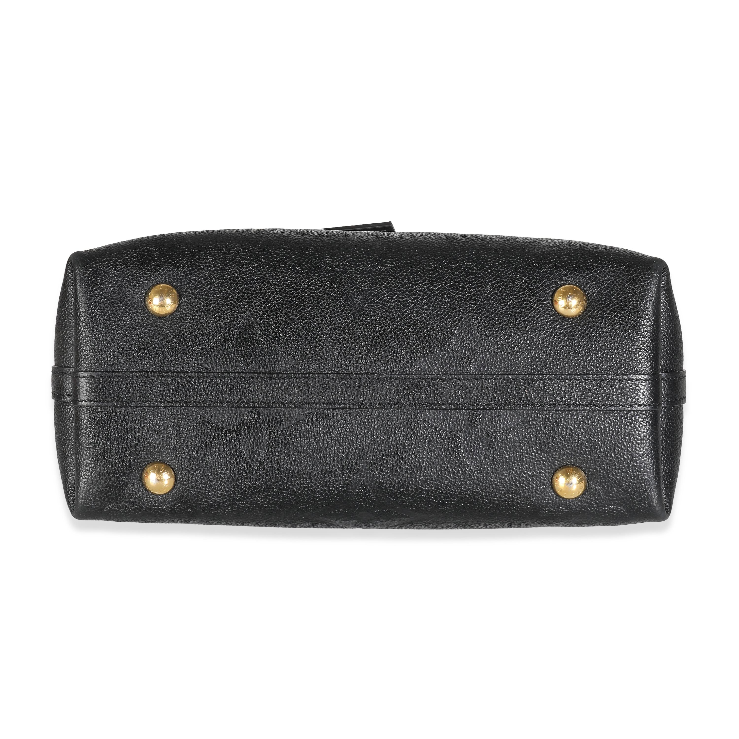 Louis Vuitton Black Giant Monogram Empreinte Carryall PM For Sale 3