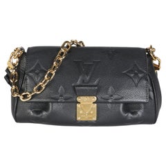 Louis Vuitton Black Giant Monogram Empreinte Favorite NM
