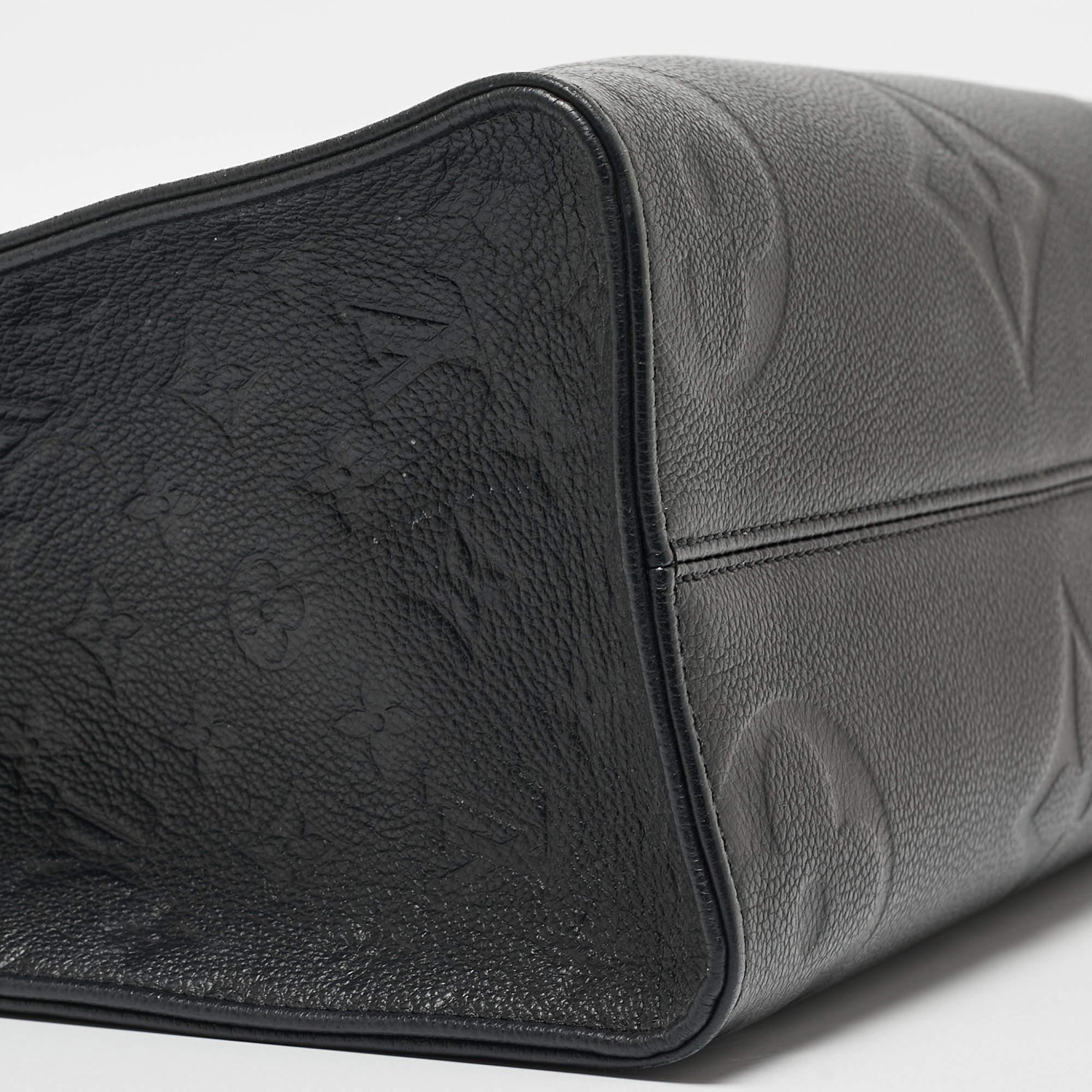 Louis Vuitton Black Giant Monogram Empreinte Leather Onthego MM Bag 10