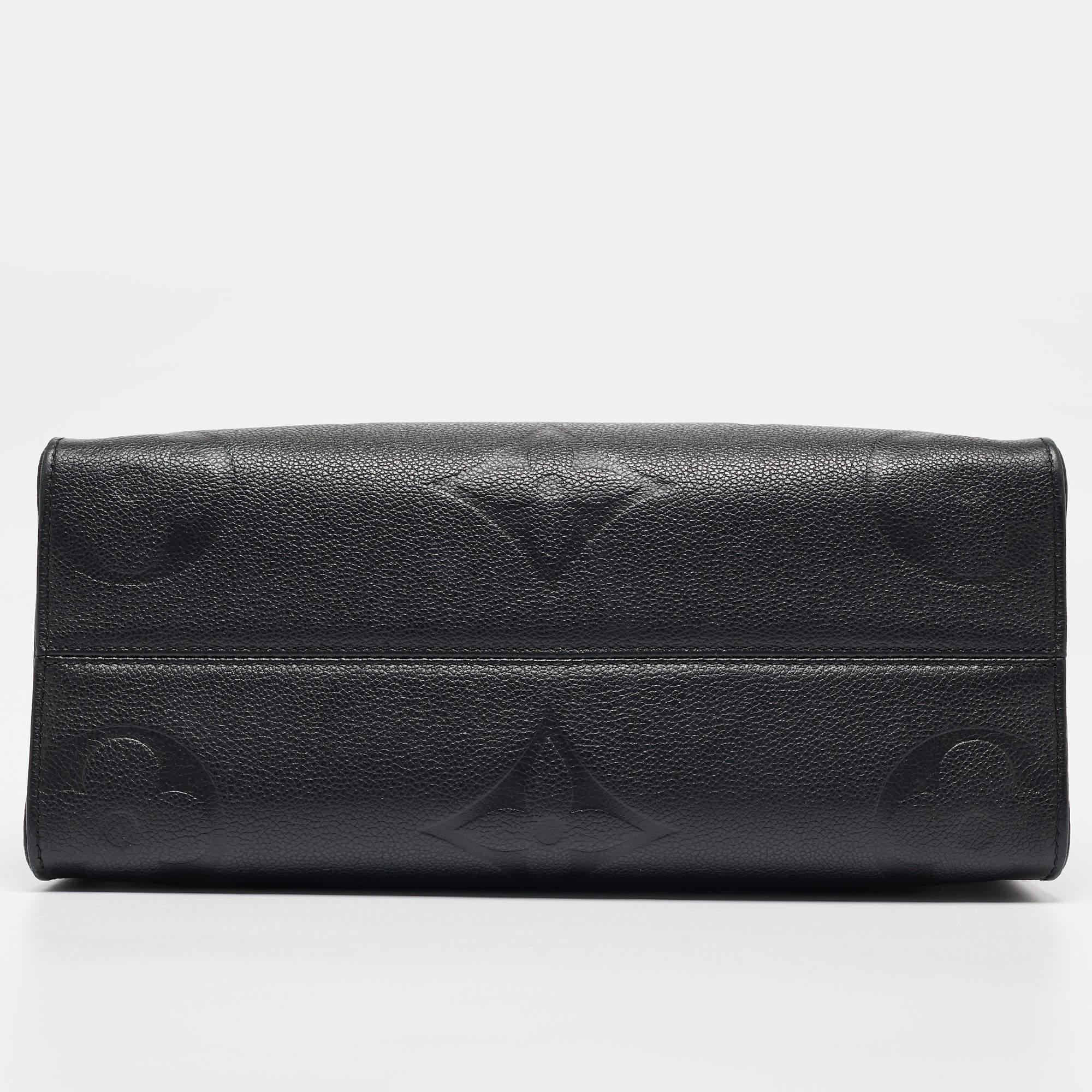 Louis Vuitton Black Giant Monogram Empreinte Leather Onthego MM Bag 11