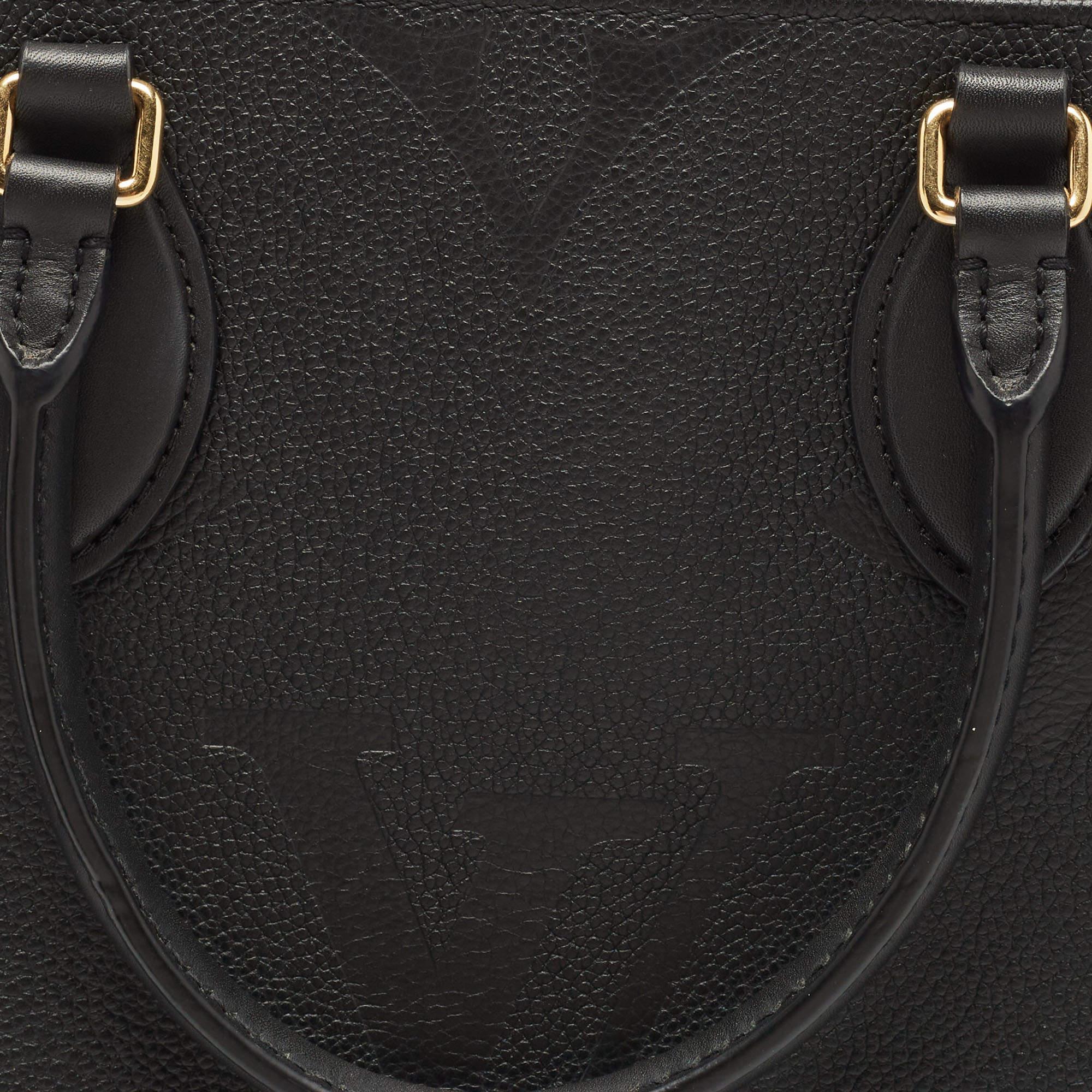 Women's Louis Vuitton Black Giant Monogram Empreinte Leather Onthego MM Bag