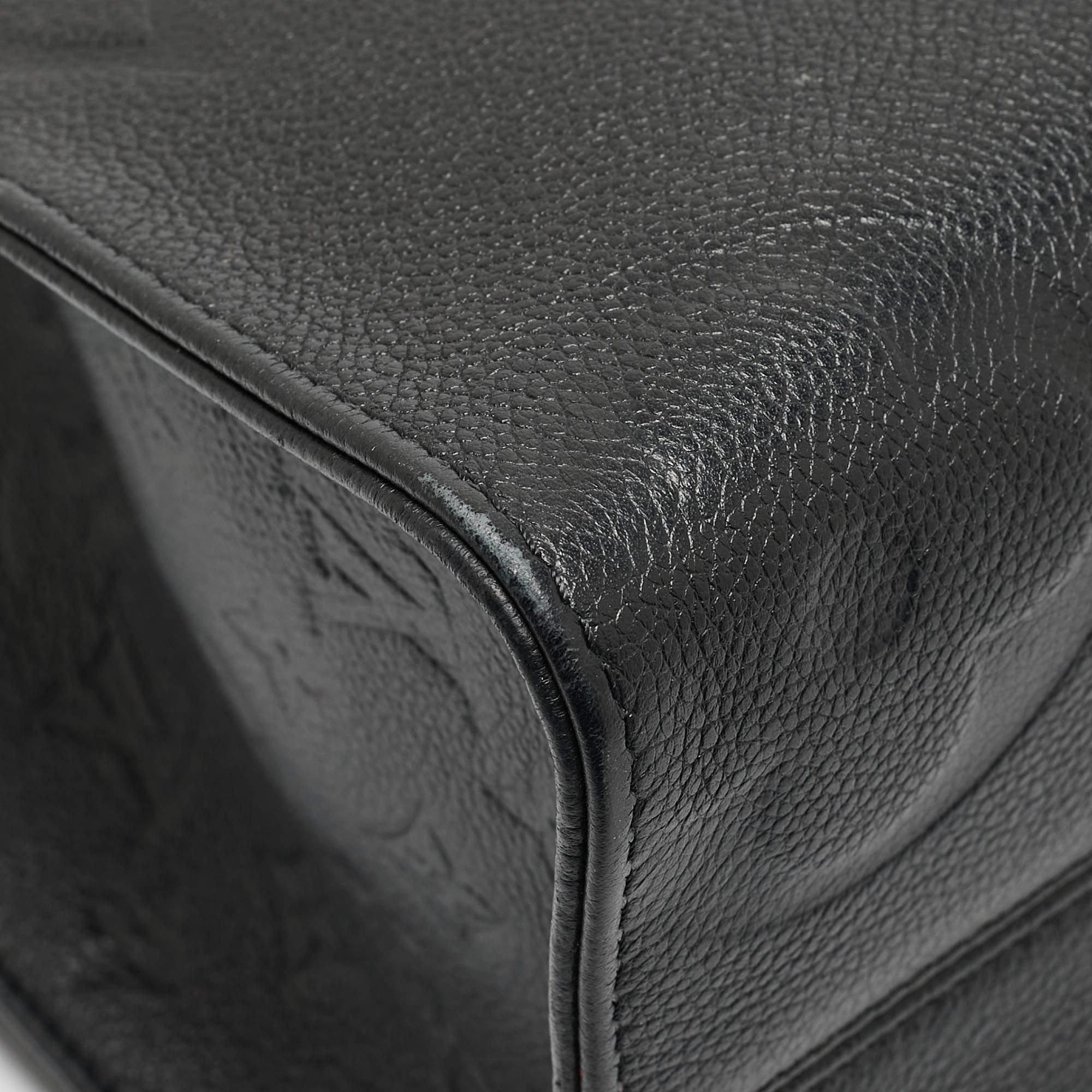 Louis Vuitton Black Giant Monogram Empreinte Leather Onthego MM Bag 5