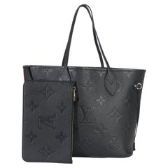 Louis Vuitton Black Giant Monogram Empreinte Neverfull MM