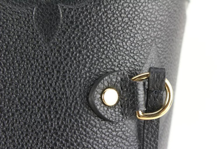 Louis Vuitton Neverfull Noir Epi Black Leather MM Tote Bag LV