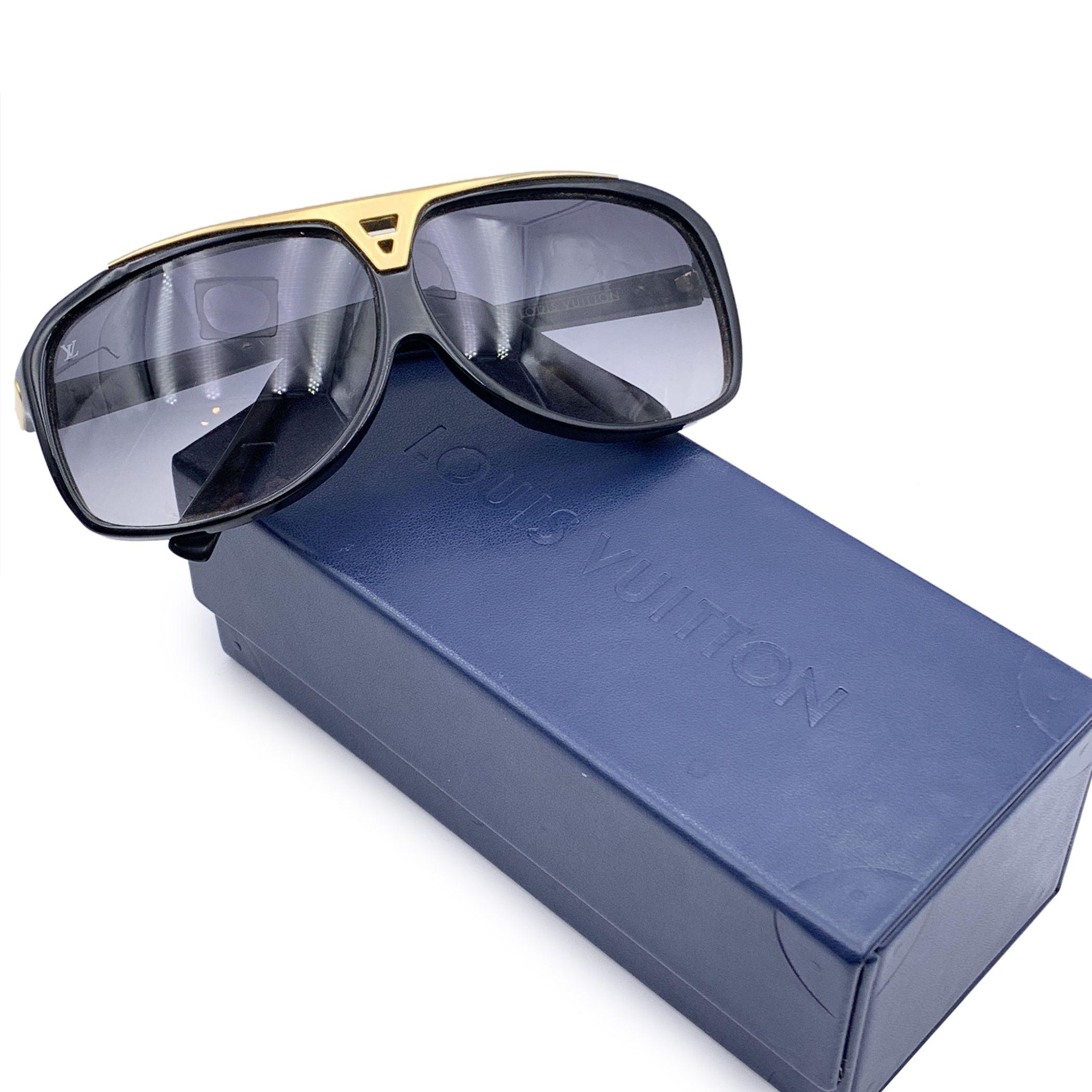 Femenino o masculino Gafas de sol Louis Vuitton Evidence Aviator Oro Negro Z0350E 66/7