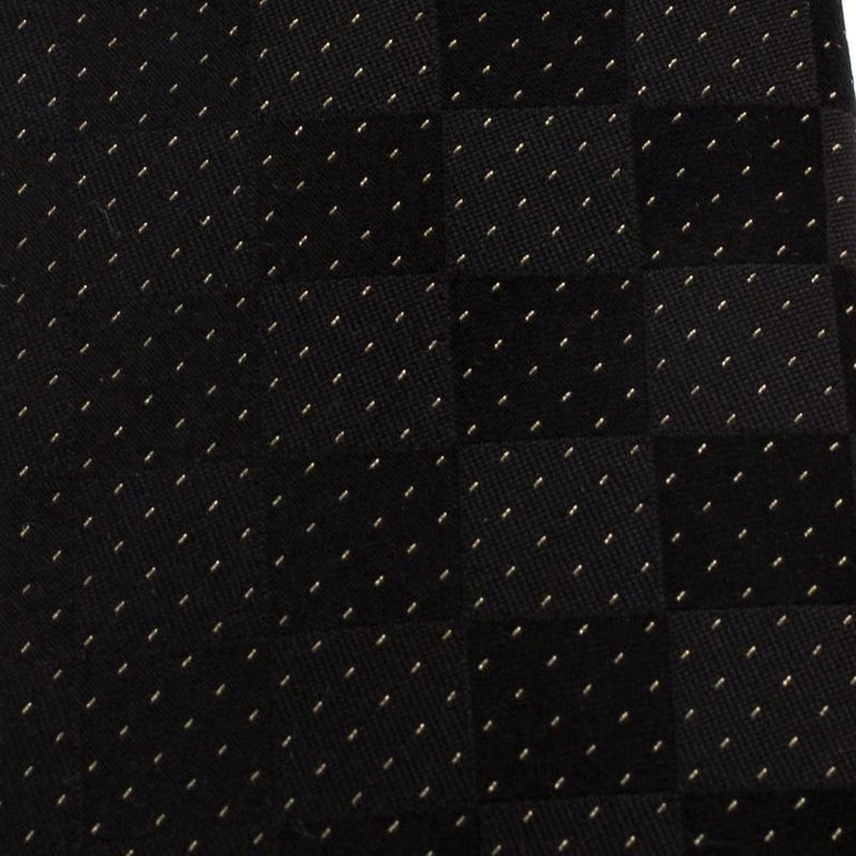 Louis Vuitton - Damier Gold Tie - Silk - Black - Men - Luxury
