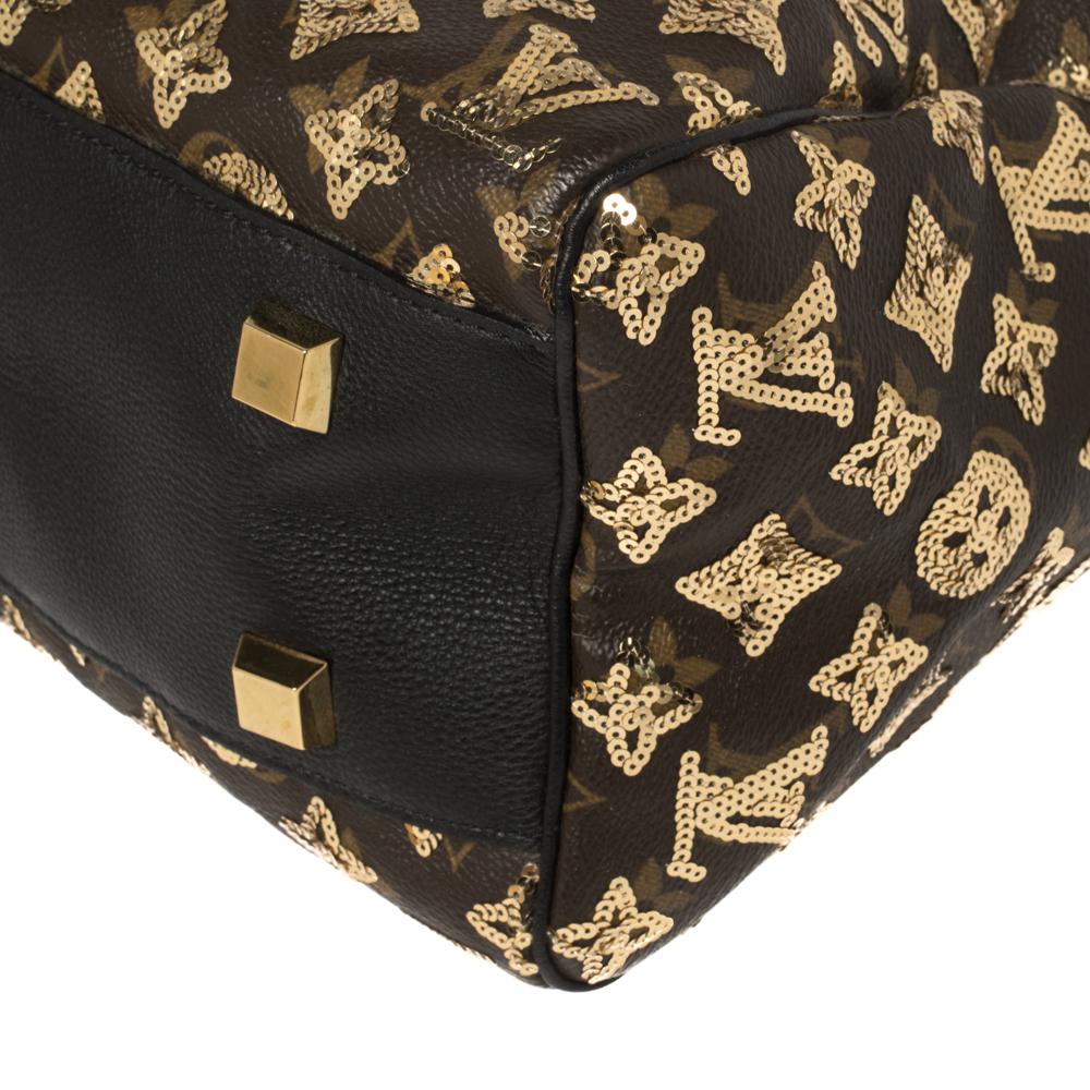 Louis Vuitton Black/Gold Monogram Canvas Limited Edition Eclipse Speedy 28 Bag 2