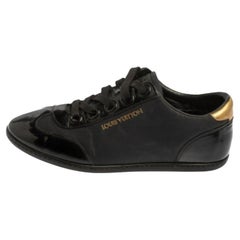 Louis Vuitton Black/Gold  Nylon And Leather Low Top Sneakers Size 36.5