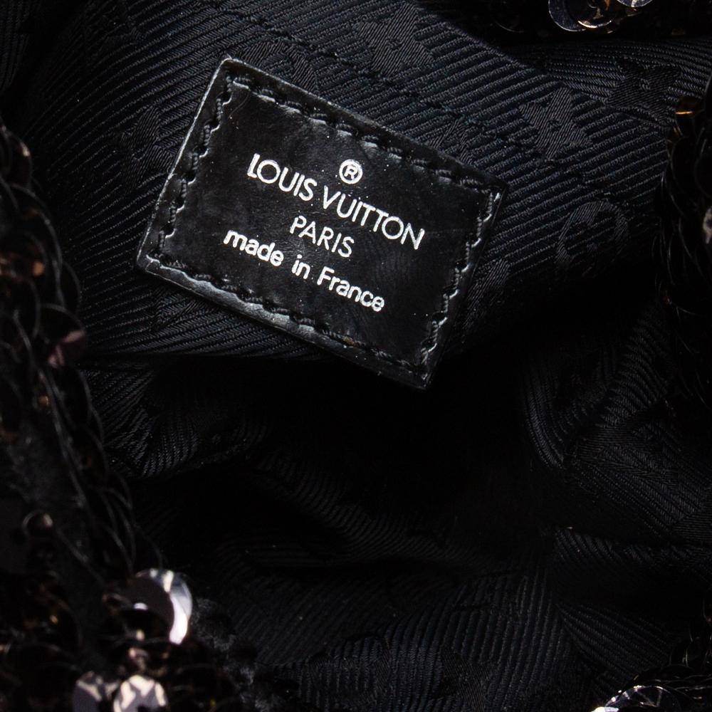 Louis Vuitton Black/Gold Sequins Mini Noe Rococo Bag 6