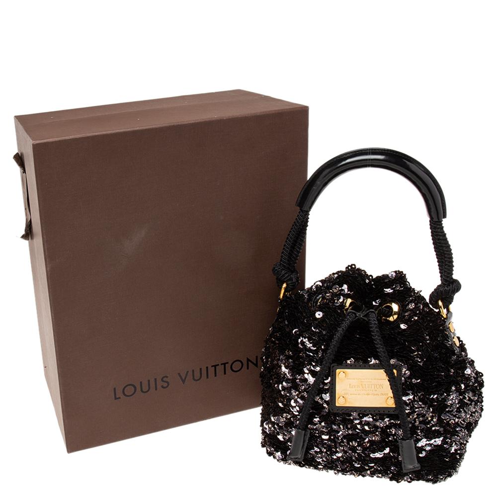 Louis Vuitton Black/Gold Sequins Mini Noe Rococo Bag 8