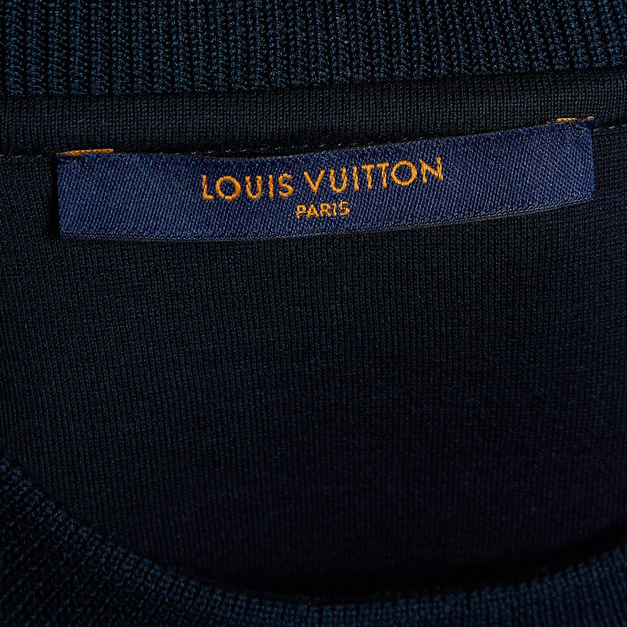 Louis Vuitton Black Gradient Monogram Fil Coupe Cotton Sweatshirt L In Excellent Condition In Dubai, Al Qouz 2