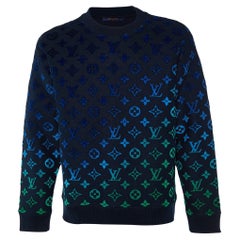 Louis Vuitton Black Gradient Monogram Fil Coupe Cotton Sweatshirt L