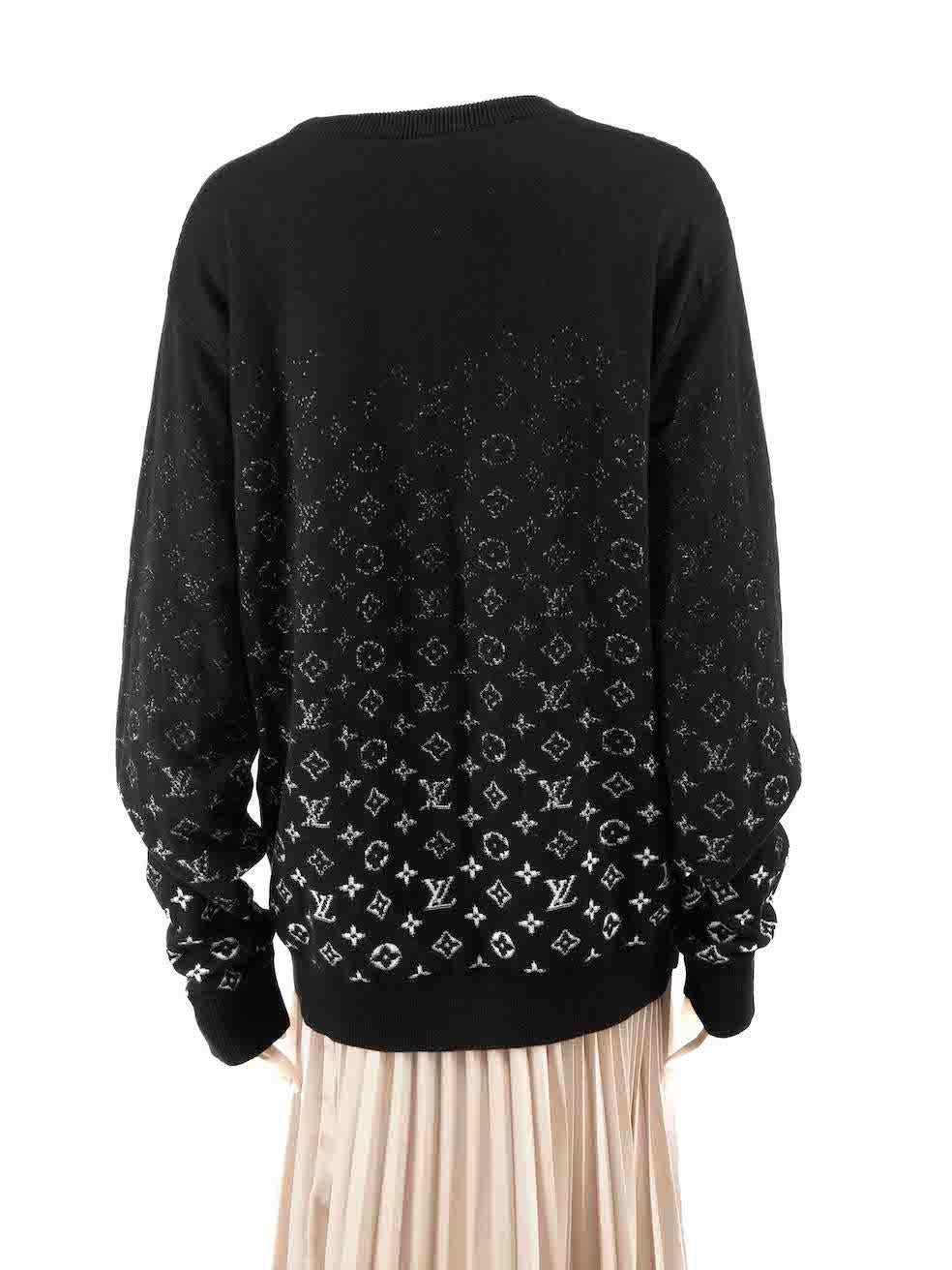 Louis Vuitton Black Gradient Monogram Jumper Size L In Excellent Condition In London, GB