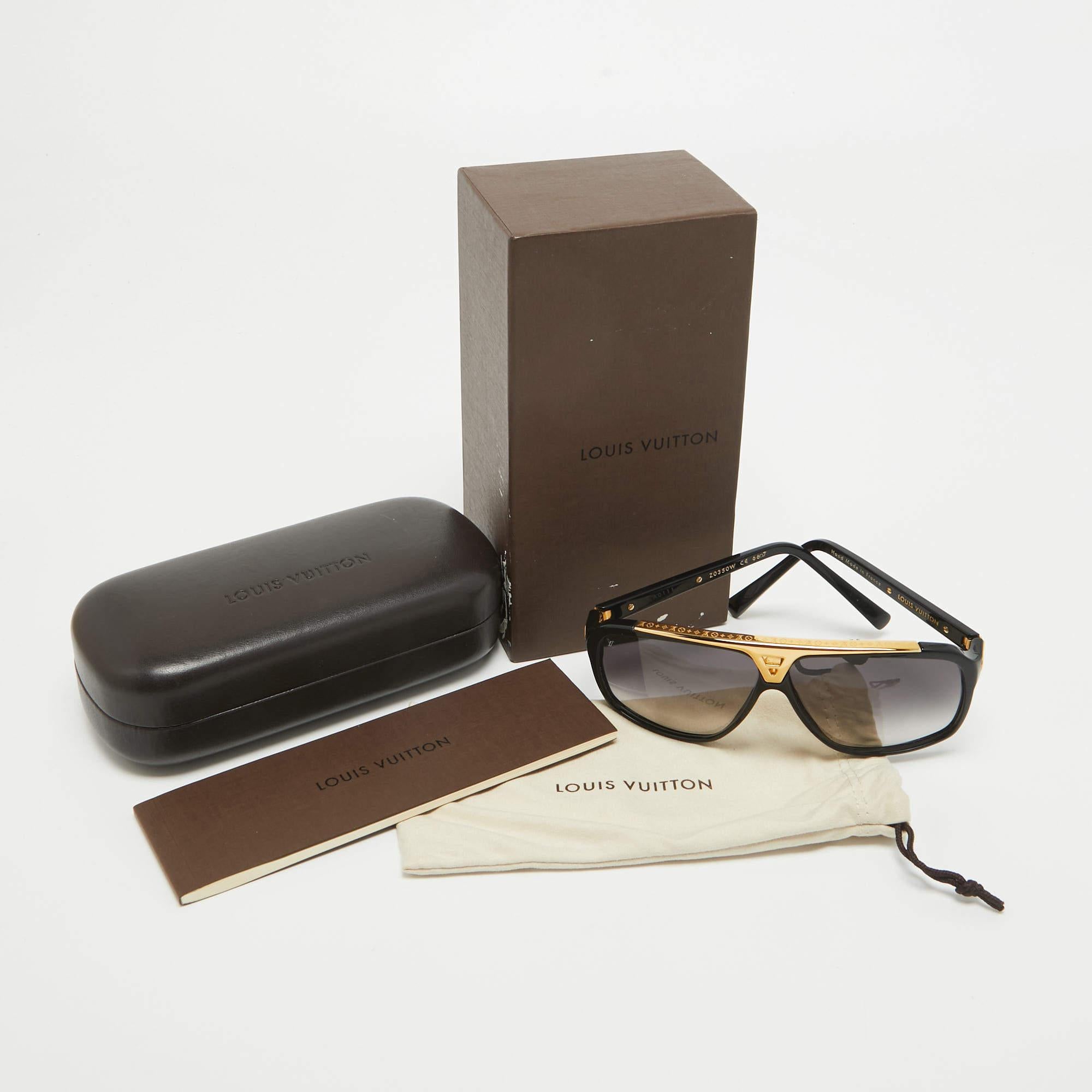 Men's Louis Vuitton Black Gradient Z0350W Evidence Square Sunglasses