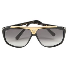 Quadratische Louis Vuitton-Sonnenbrille mit schwarzem Farbverlauf Z0350W mit Beweise