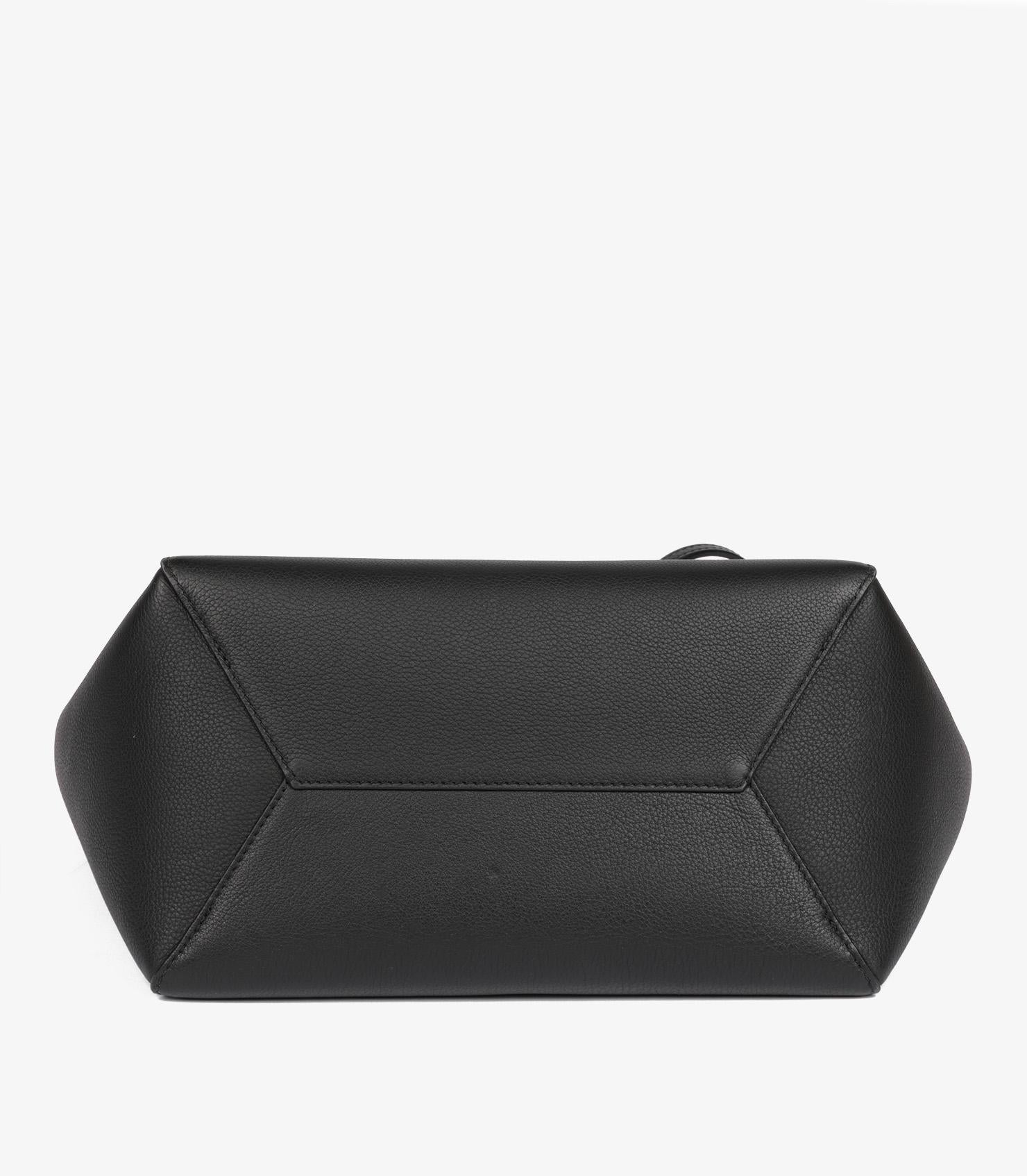 Louis Vuitton Black Grained Calfskin Leather Lockme Shopper Bag For Sale 3