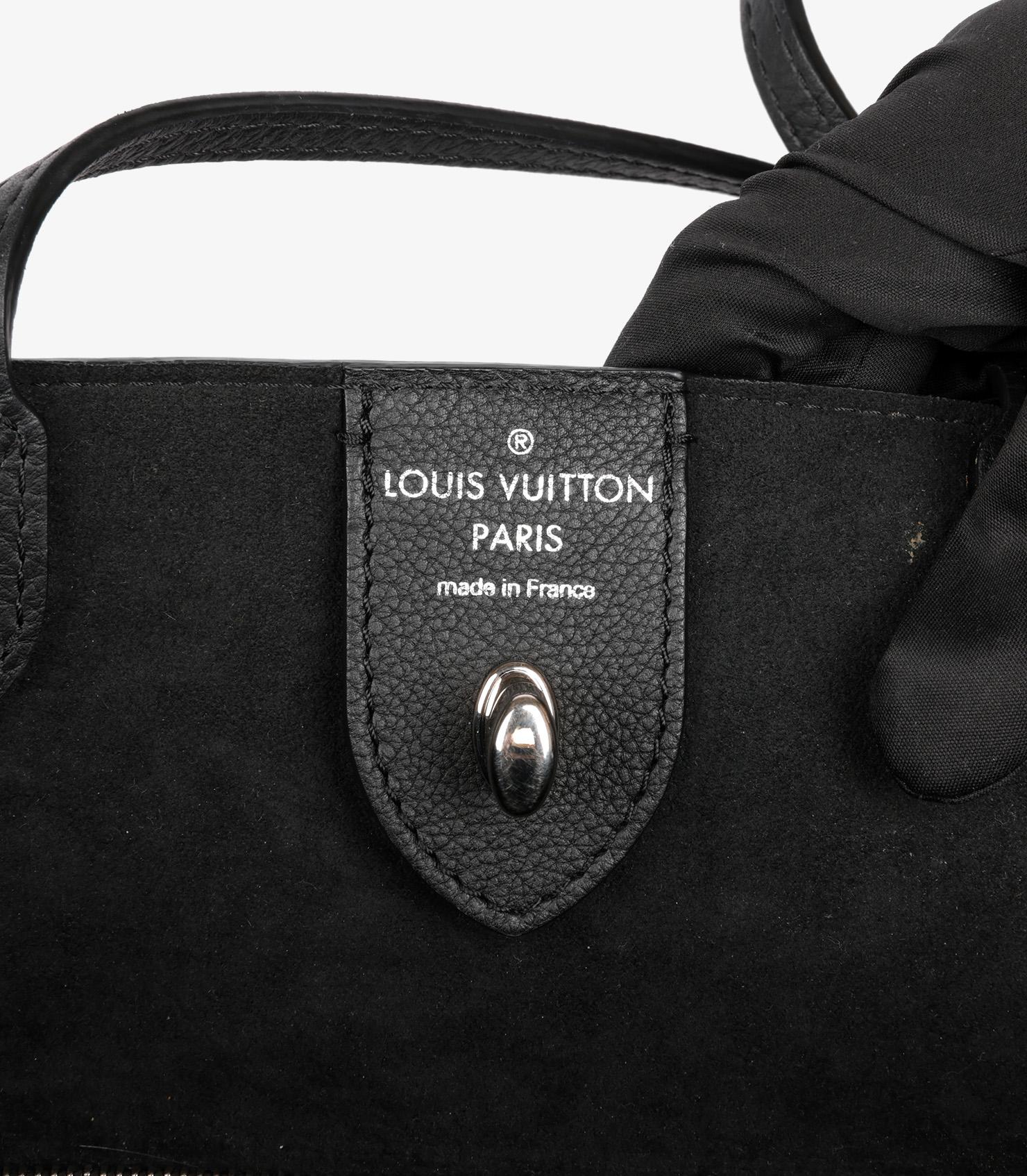 Louis Vuitton Black Grained Calfskin Leather Lockme Shopper Bag For Sale 4