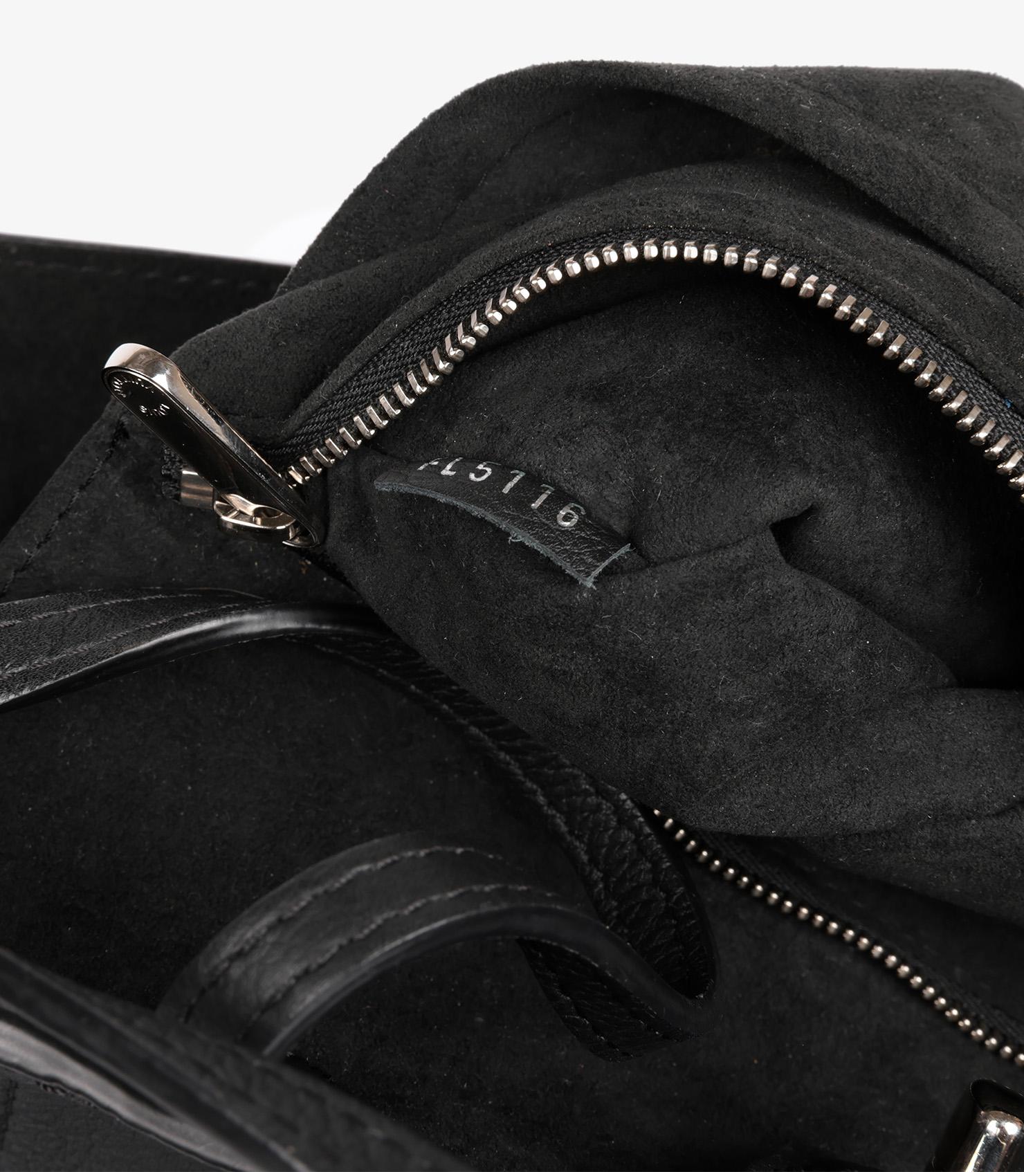 Louis Vuitton Black Grained Calfskin Leather Lockme Shopper Bag For Sale 5