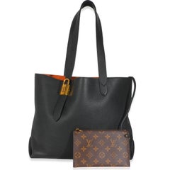 Louis Vuitton Black Grained Calfskin Low Key Cabas MM