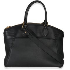 Louis Vuitton Black Grained Calfskin Monogram Vendome MM