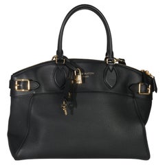 Louis Vuitton Black Grained Calfskin Monogram Vendome MM