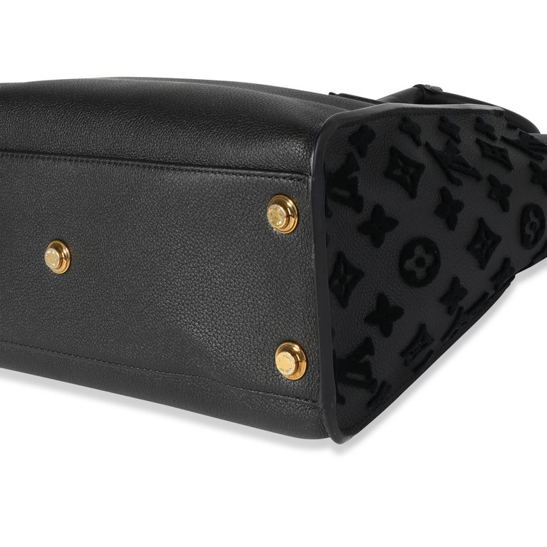 Louis Vuitton Black Grained Calfskin & Tufted Monogram on My Side mm - Handbag | Pre-owned & Certified | used Second Hand | Unisex