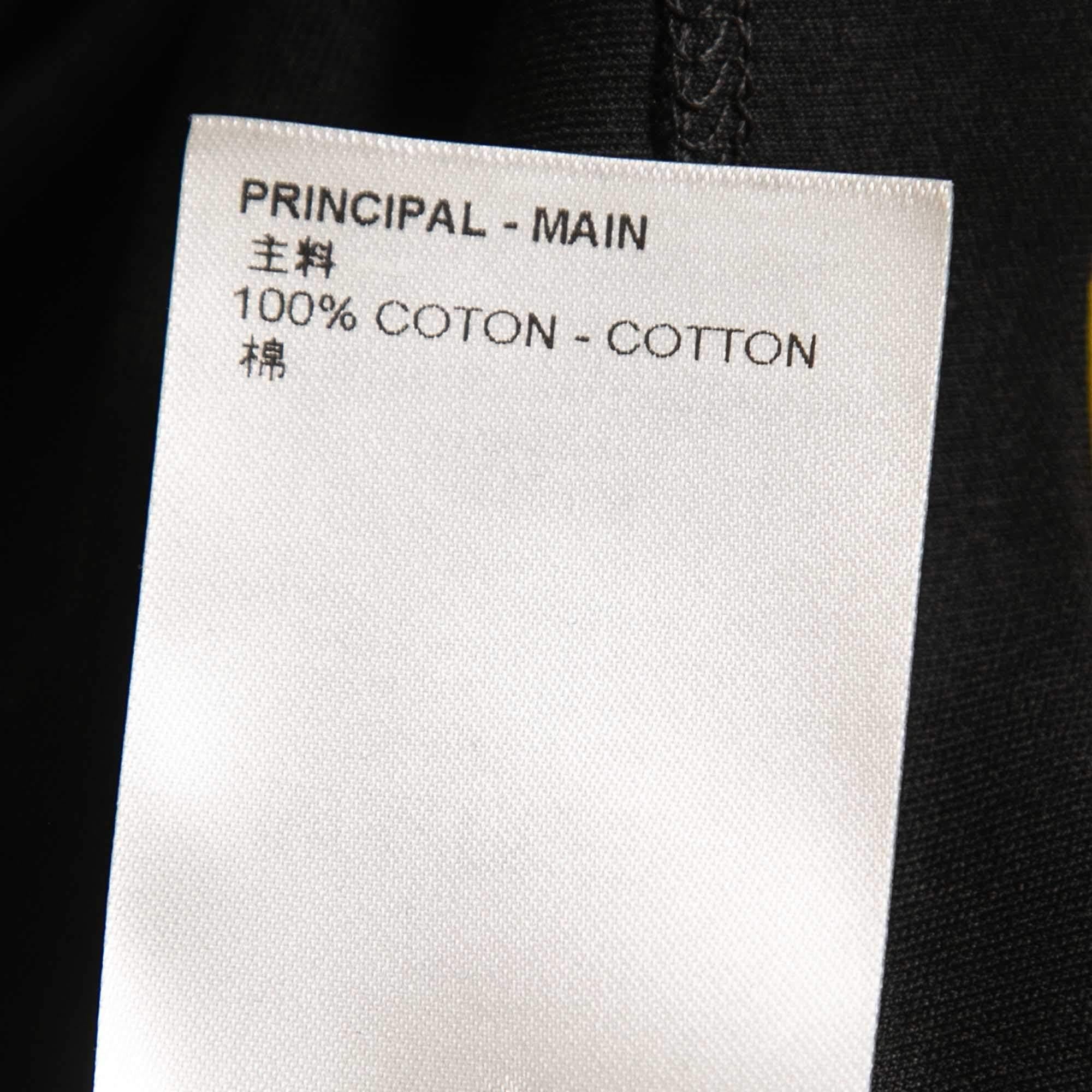 Louis Vuitton Black Graphic Print Cotton Chain Crew Neck T-Shirt M 3