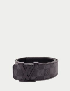 Louis Vuitton Black Graphite Damier Belt