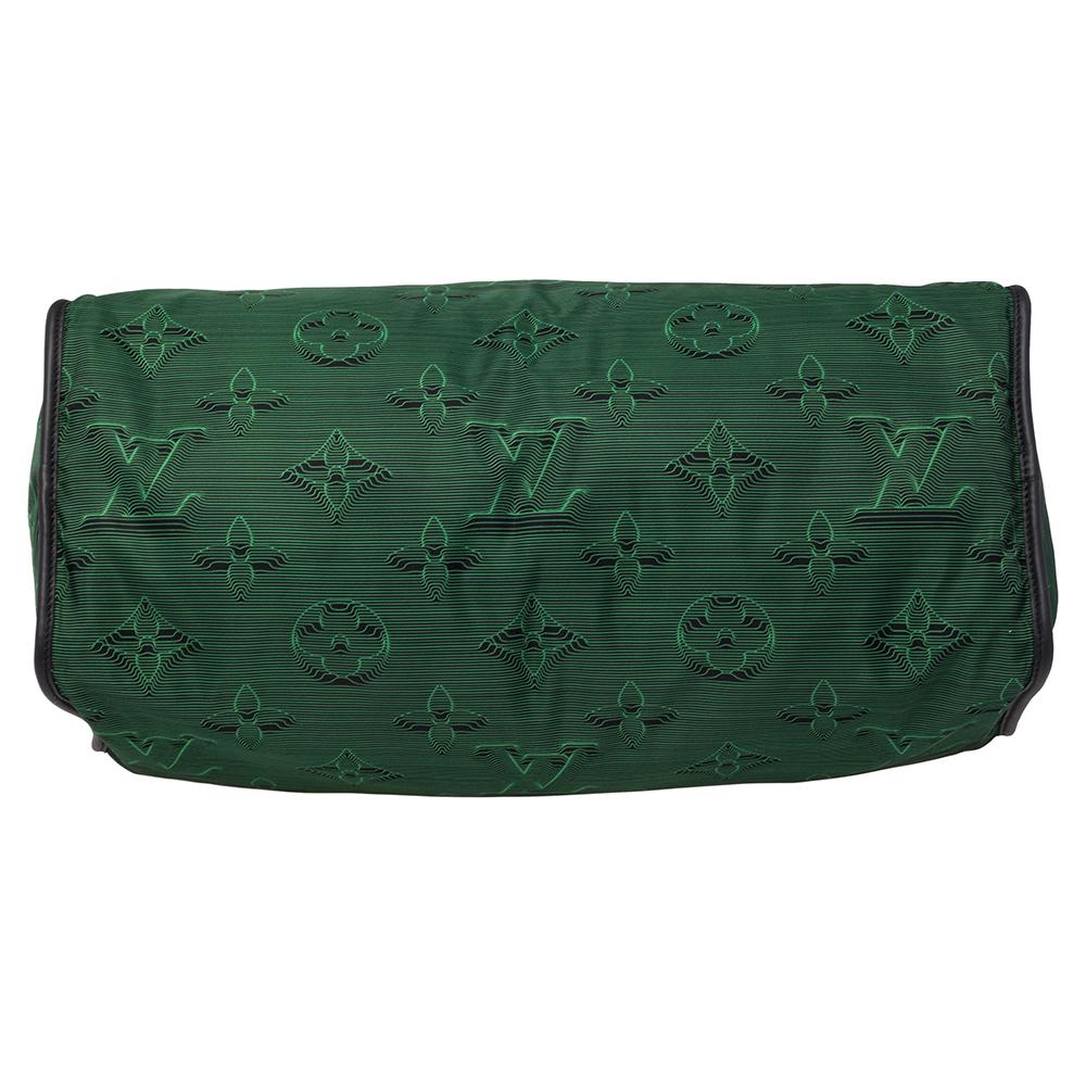 Louis Vuitton Black/Green 3D Nylon 2054 Reversible Keepall Bandouliere 50 Bag 5