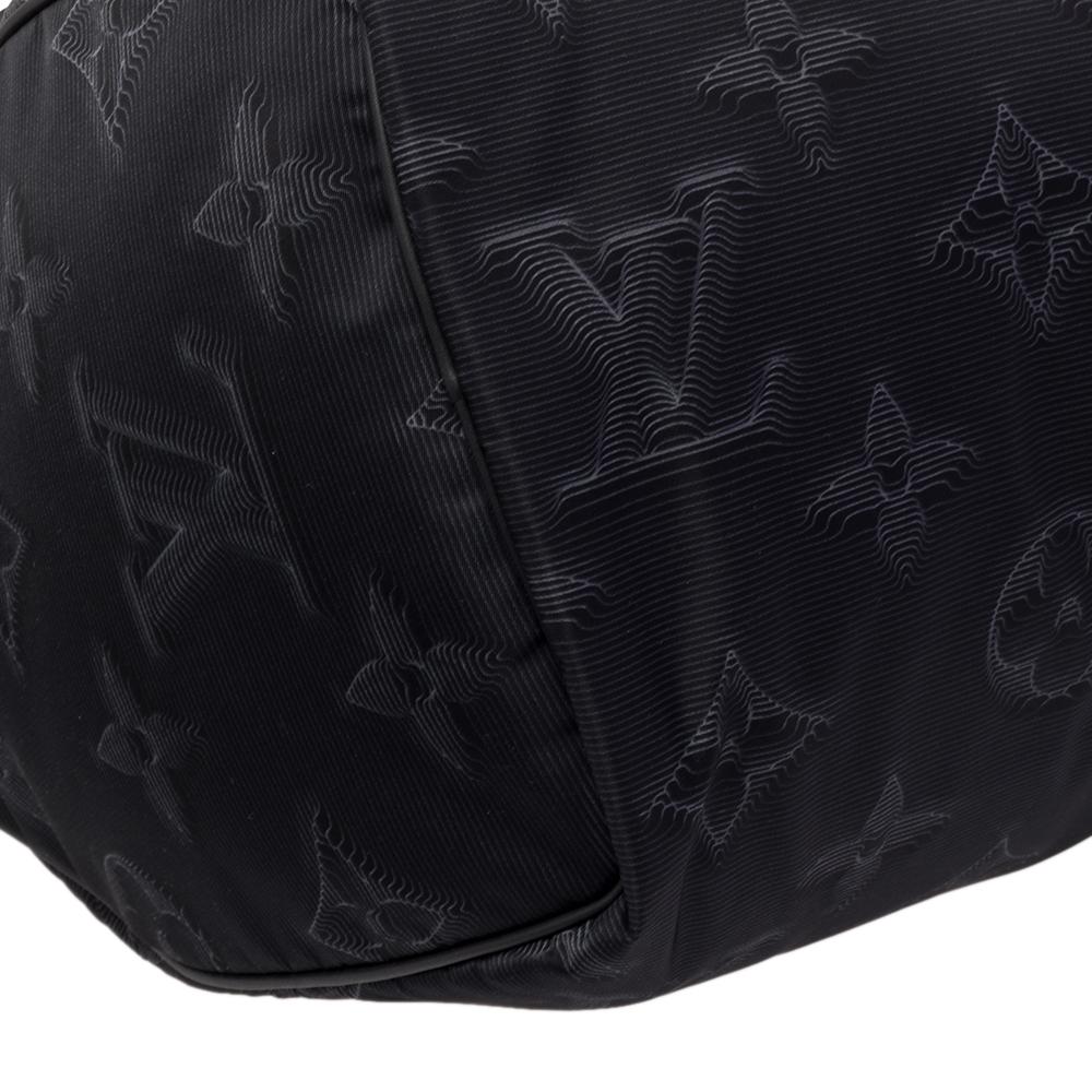 Louis Vuitton Black/Green 3D Nylon 2054 Reversible Keepall Bandouliere 50 Bag 1