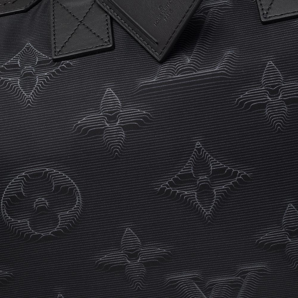 Louis Vuitton Black/Green 3D Nylon 2054 Reversible Keepall Bandouliere 50 Bag 2