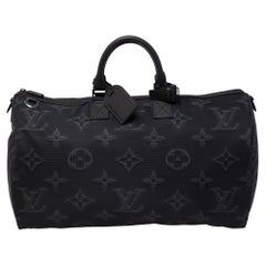 Louis Vuitton Black/Green 3D Nylon 2054 Reversible Keepall Bandouliere 50 Bag